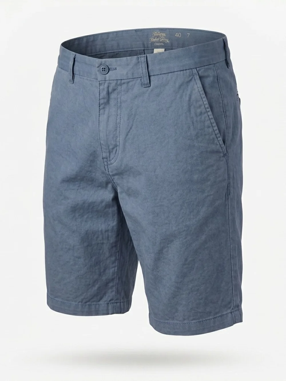 IZOD Men's Blue Flat Front Chino Shorts Size 40 (7
